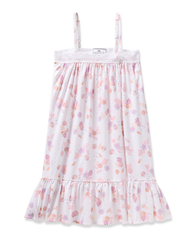 Petite Plume Girls Lily Nightgown in Seashell Splendor
