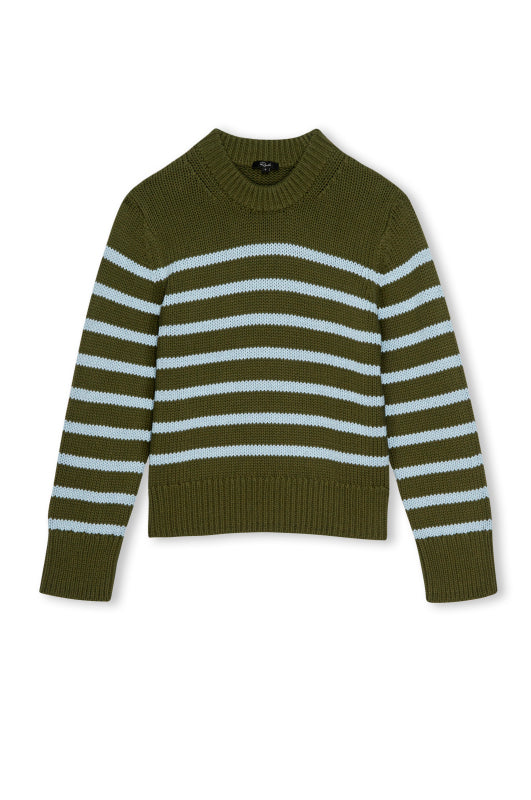 Rails Alise Sweater in Olive/Sky Stripe