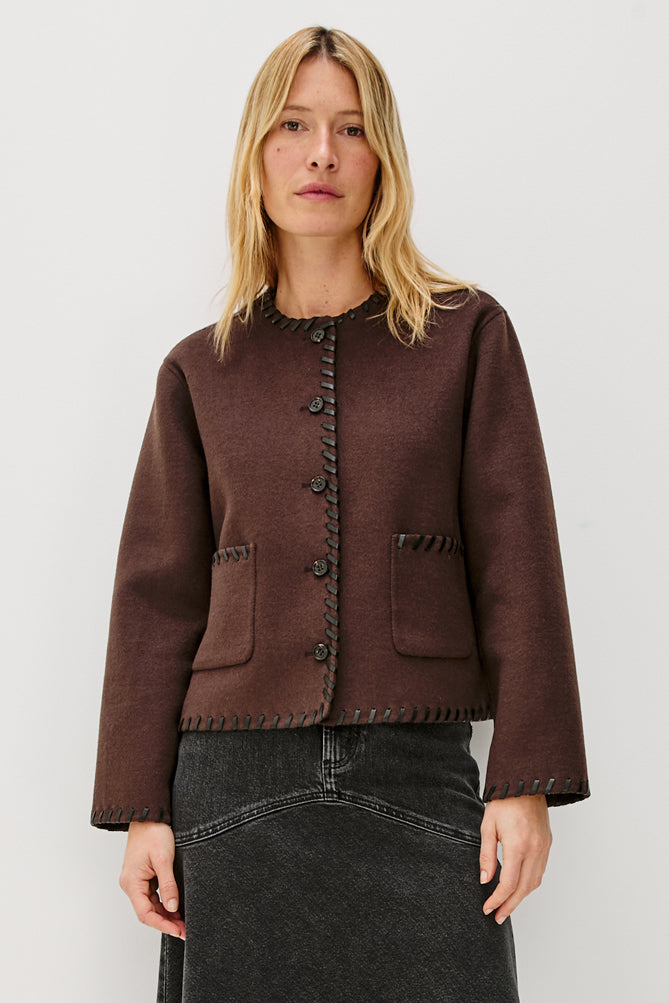 Rails Melanie Jacket in Dark Brown