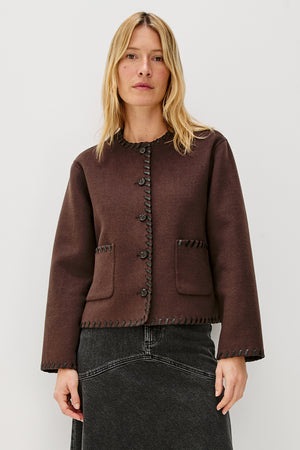 Rails Melanie Jacket in Dark Brown