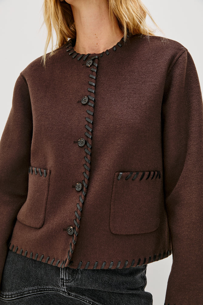 Rails Melanie Jacket in Dark Brown