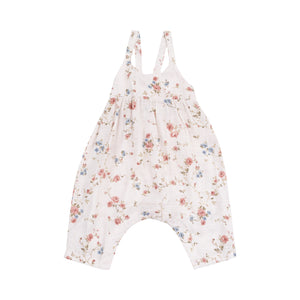 Angel Dear Tie Back Romper in Climbing Roses