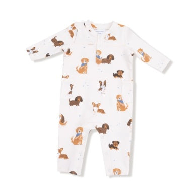 Angel Dear French Terry Romper in Best Friend Dogs