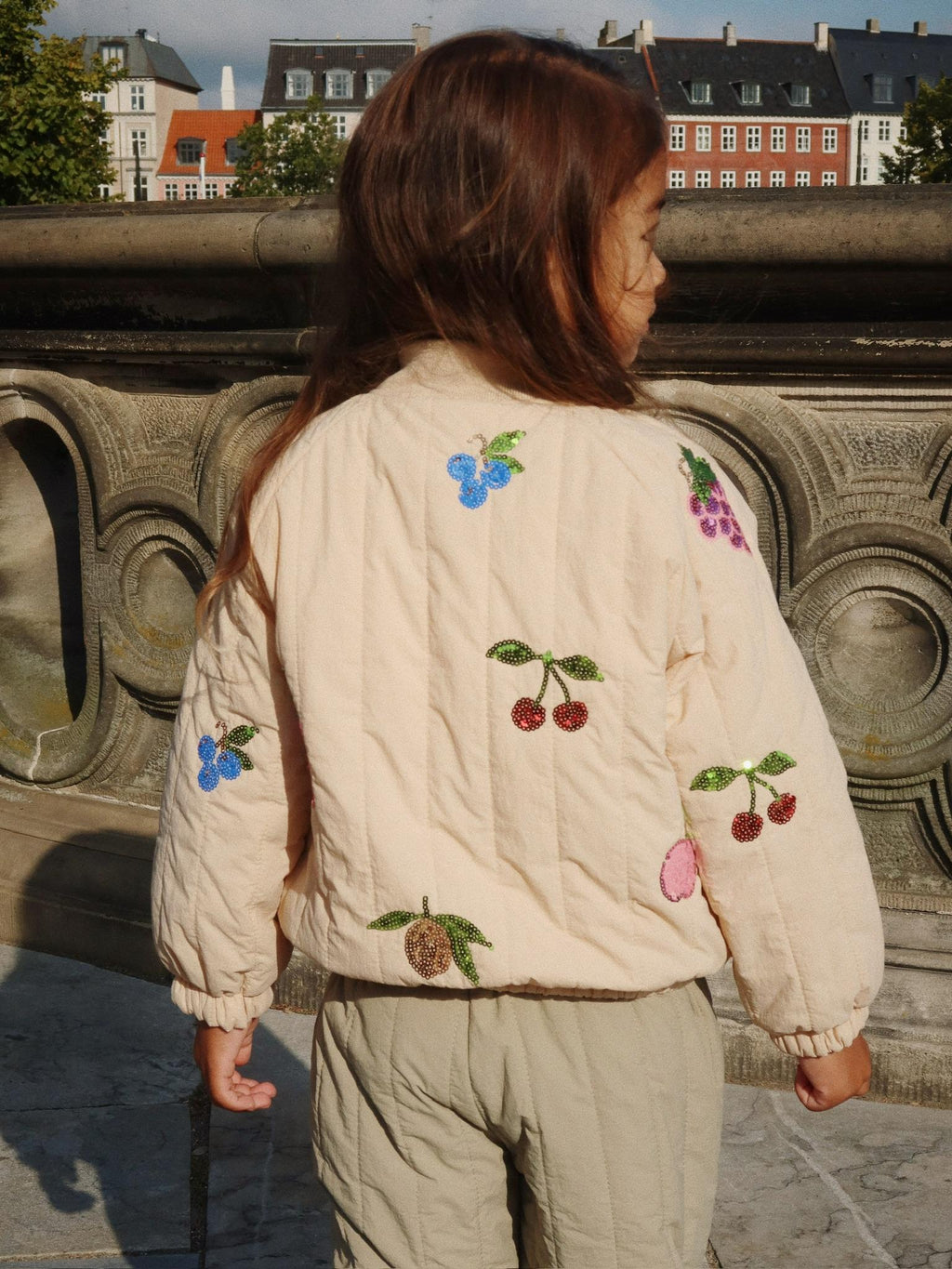 Konges Slod Juno Sequin Bomber Jacket in Frappe
