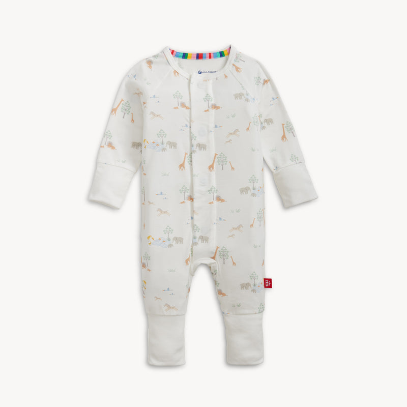 Magnetic Me Convertible Coverall in Serene Safari in White