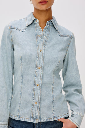 Rails Taiana Denim Shirt in Bleached Indigo