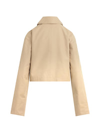 Favorite Daughter The Rue Cropped Trench Coat in Khaki