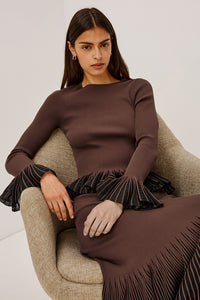 Rails Nora Top in Brown Black Organza