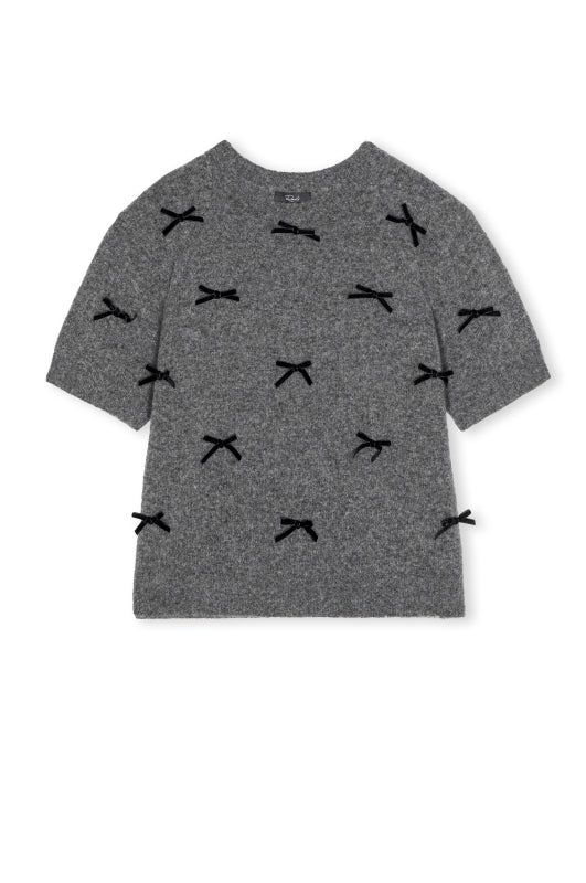 Rails Michele Top in Charcoal Velvet Bows