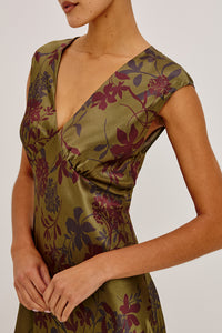 Rails Eleni Dress in Olive Dahlia