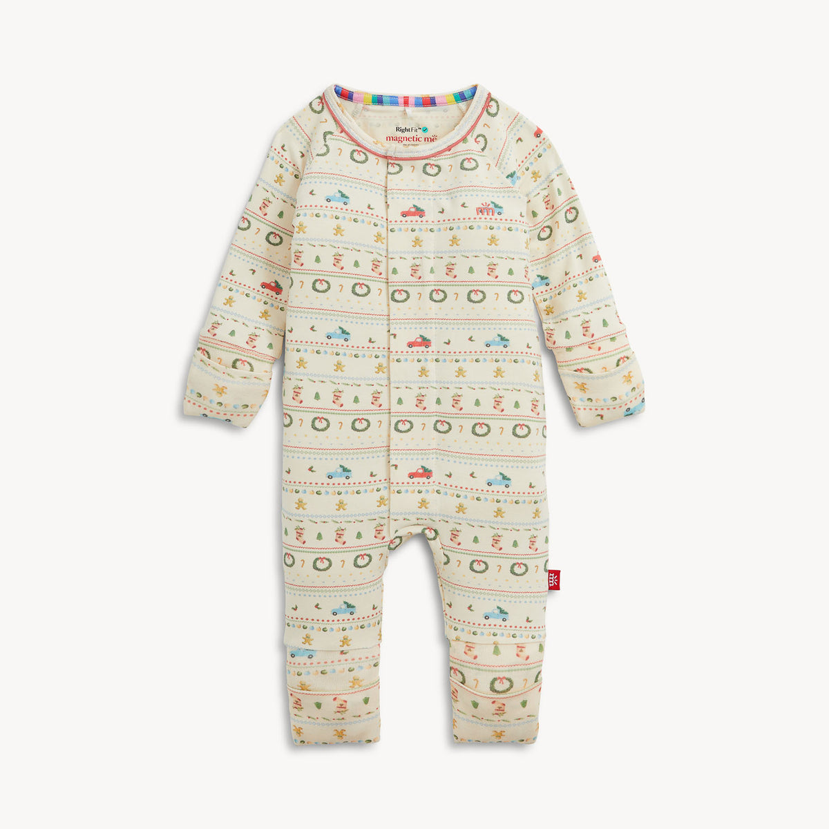 Magnetic Me Convertible Coverall in Traditional Christmas