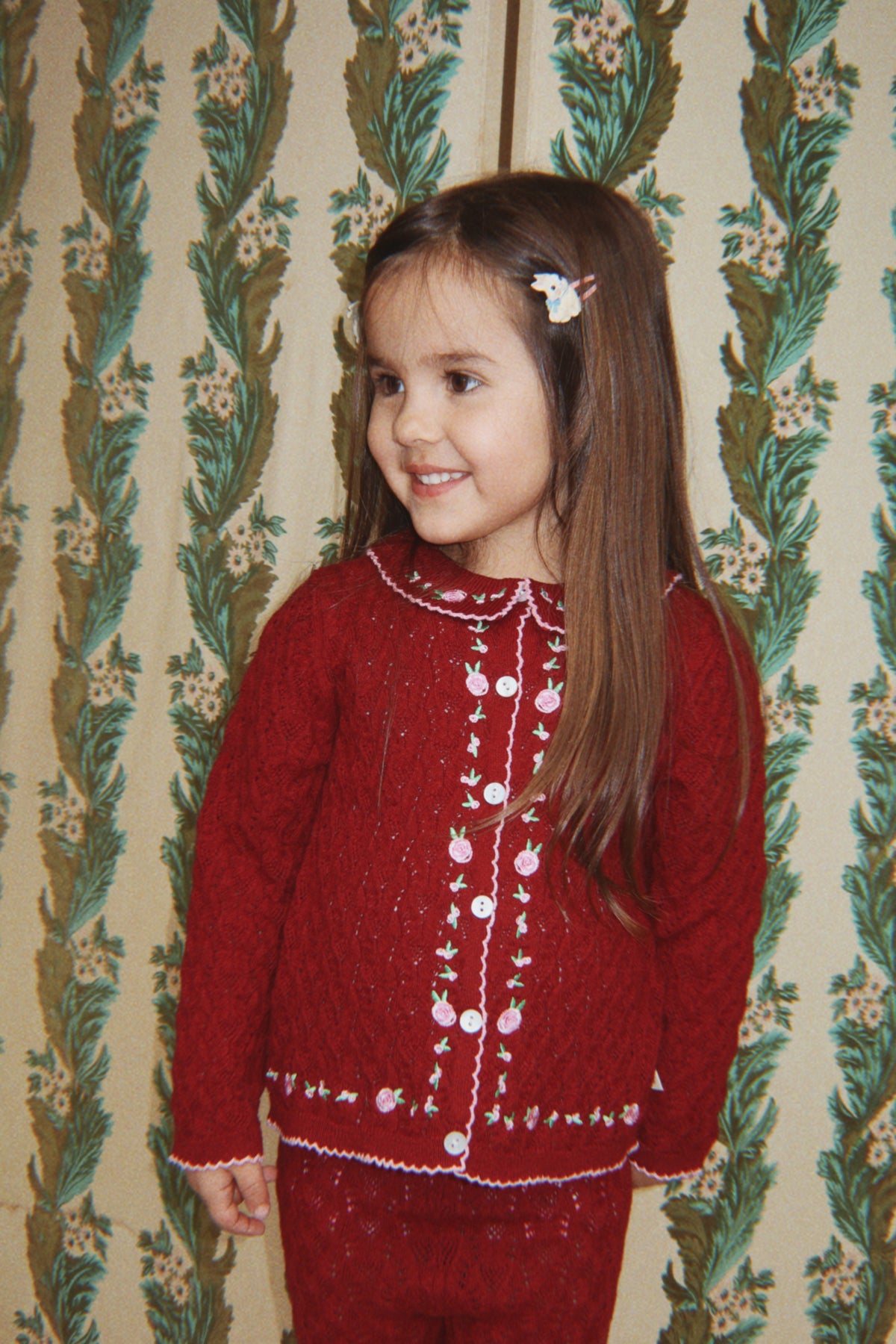 Konges Sløjd Rosier Cardigan in Pomegranate