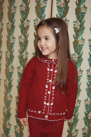 Konges Sløjd Rosier Cardigan in Pomegranate