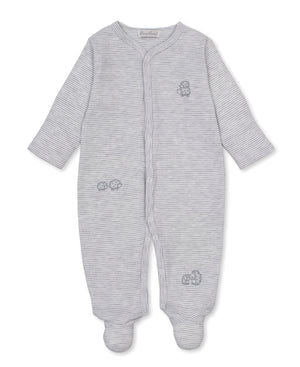 Kissy Kissy Footie in Grey Hedgehogs Little Woods