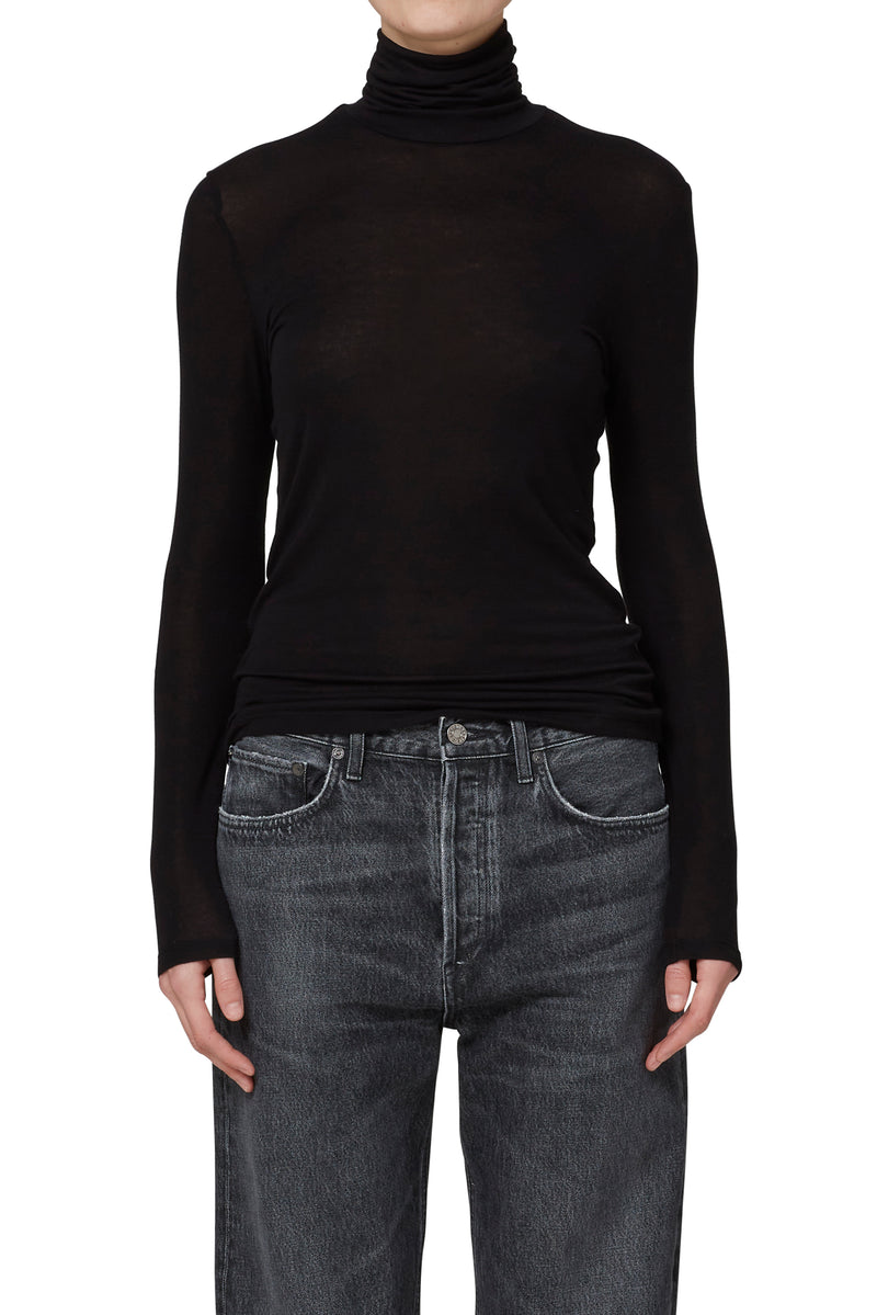 Agolde Pascale Turtleneck in Black