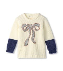 Hatley Fluffy Sleeve Sweater in Sequin Bow