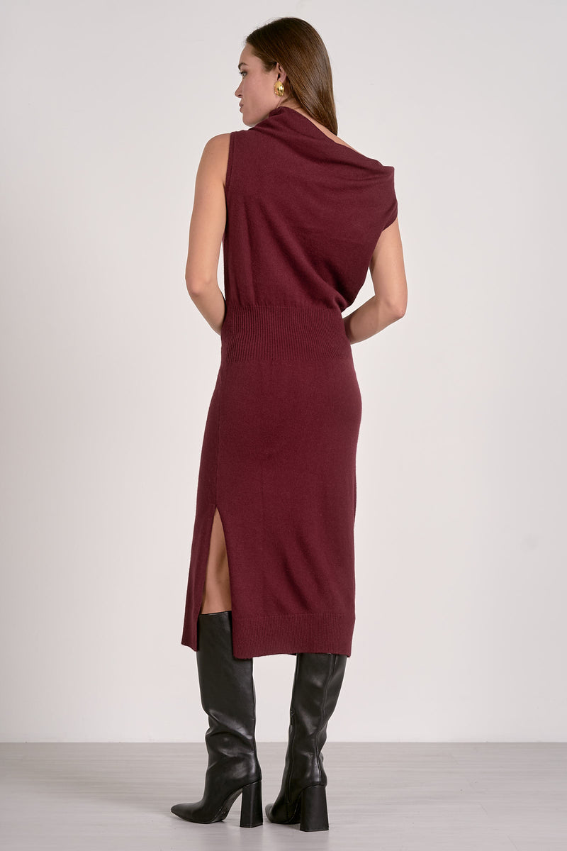 Elan Sweater Dress in Plum