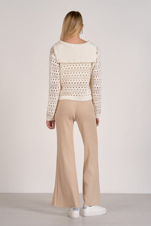 Elan Crochet Cardigan in Cream