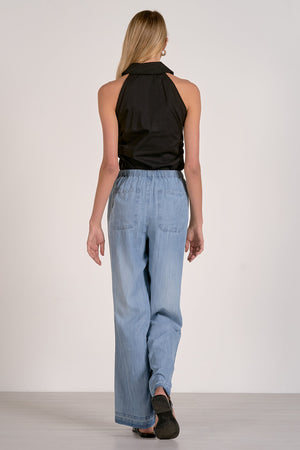 Elan Drawstring Beach Pants in Blue