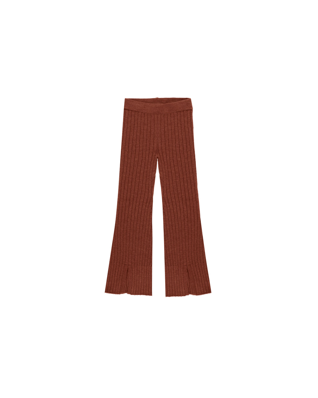 Rylee + Cru Flare Knit Pant in Brick