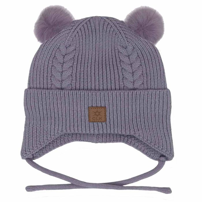 CaliKids Knit Soft Touch Hat with 2 Pom Poms - Multiple Colors!