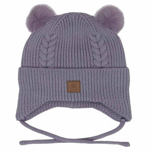 CaliKids Knit Soft Touch Hat with 2 Pom Poms - Multiple Colors!