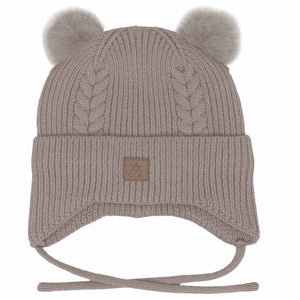 CaliKids Knit Soft Touch Hat with 2 Pom Poms - Multiple Colors!