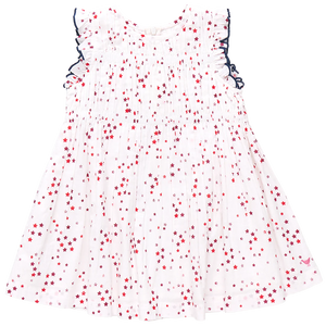 Pink Chicken Waverly Dress in Red Ditsy Stars