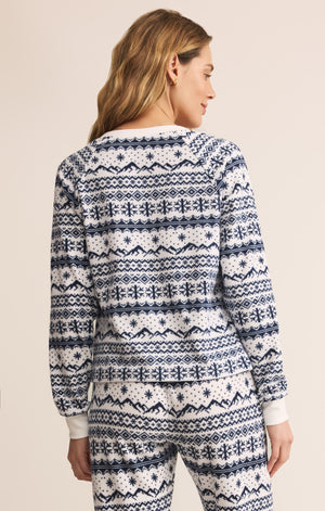 Z Supply Slopes Fairisle Top in Vanilla Ice