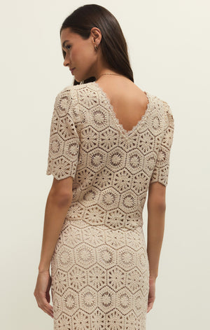 Z Supply Raquel Lace Top in Natural
