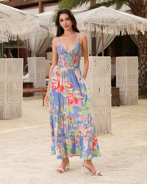 Yumi Kim Kuhio Maxi Dress in Dream Girl Blue