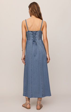 Z Supply Leonora Indigo Midi Dress in Classic Indigo