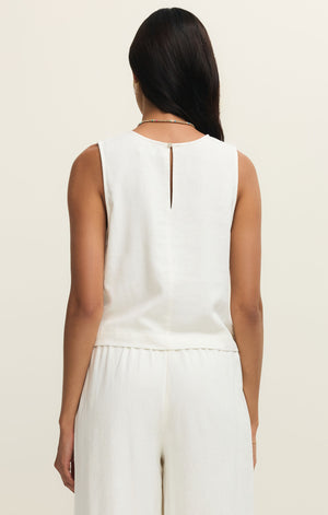 Z Supply Sloane Linen Tank in White