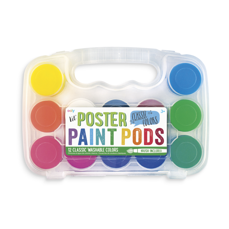 OOLY Lil' Paint Pods Classic Color Poster Paints Set