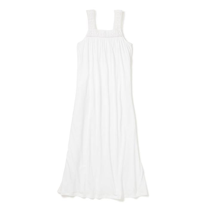 Petite Plume Luxe Pima White Camille Nightgown