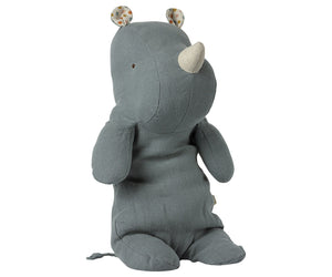 Maileg Safari Friends Medium Rhino in Dusty Blue