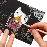 Ooly Mini Scratch & Scribble Art Kit in Cutie Cats