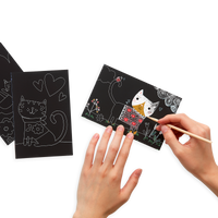 Ooly Mini Scratch & Scribble Art Kit in Cutie Cats