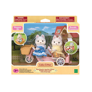 Calico Critters Husky Brother & Sister Tandem Cycling Set