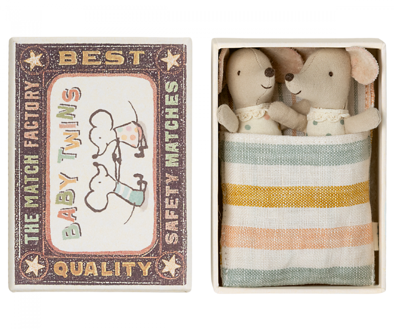 Maileg Baby Twins in a Matchbox