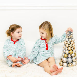 Joy Street Kids North Pole Two Piece Henley Pajamas in Mistletoe