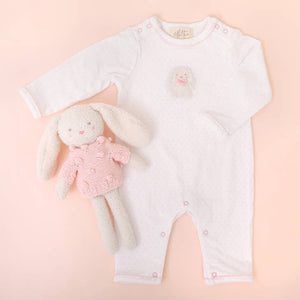 Albetta Lullaby Baby Bunny Applique Babygro Romper