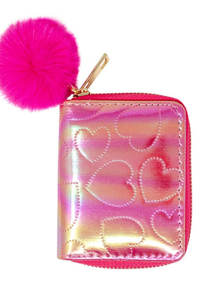 Zomi Gems Shiny Dotted Heart Wallet in Assorted Colors