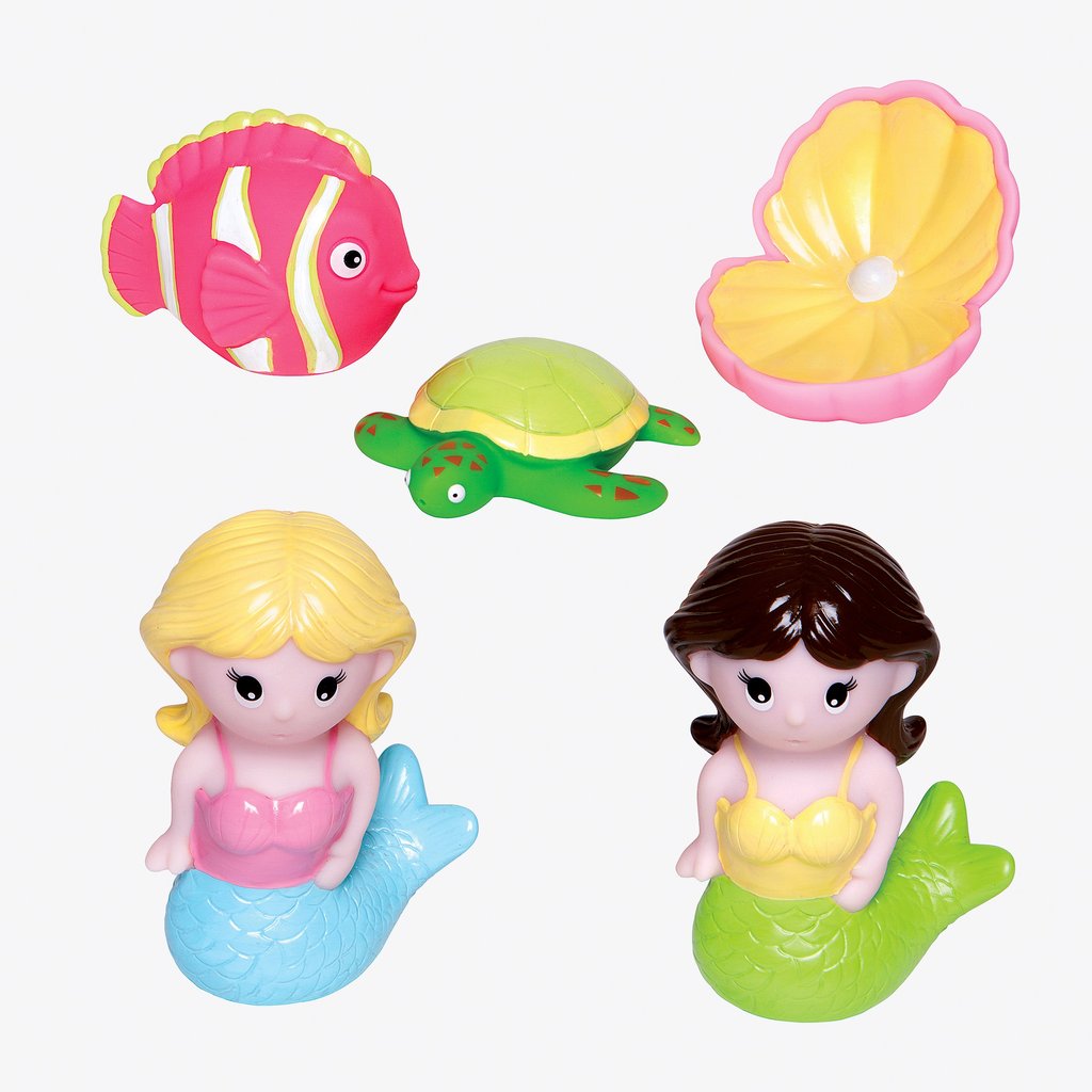 Elegant Baby Mermaid Party Squirties Bath Toys