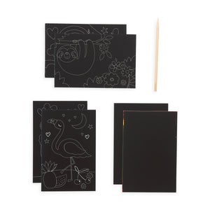 Ooly Mini Scratch & Scribble Art Kit in Funtastic Friends