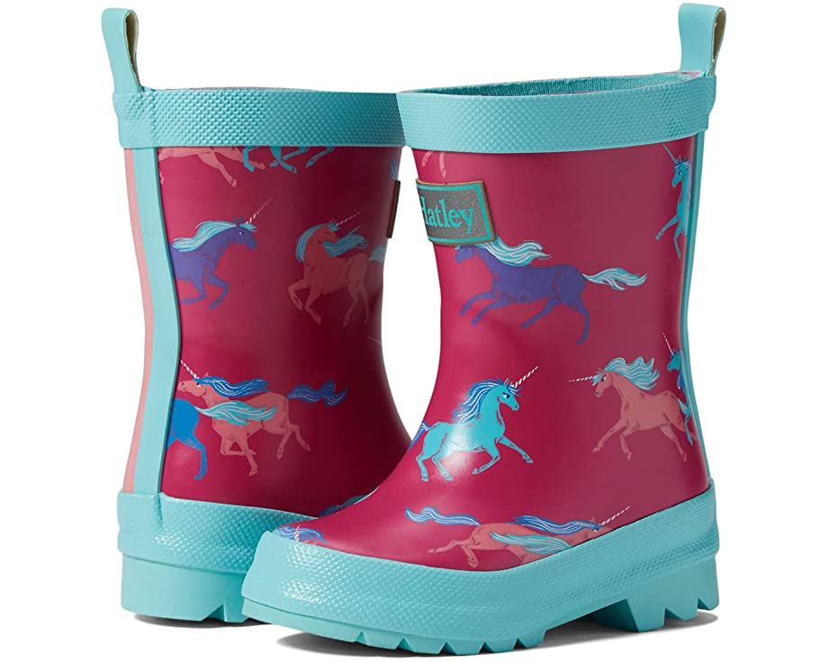 Hatley Frolicking Unicorns Shiny Rainboots