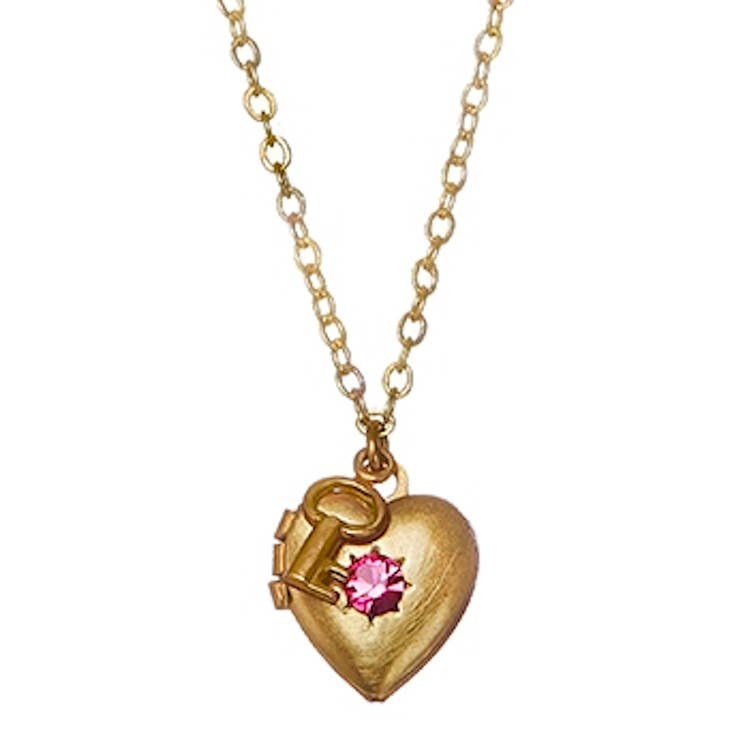 Bottleblond Jewels Heart & Key Locket
