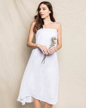 Petite Plume White Gauze Serene Night Dress