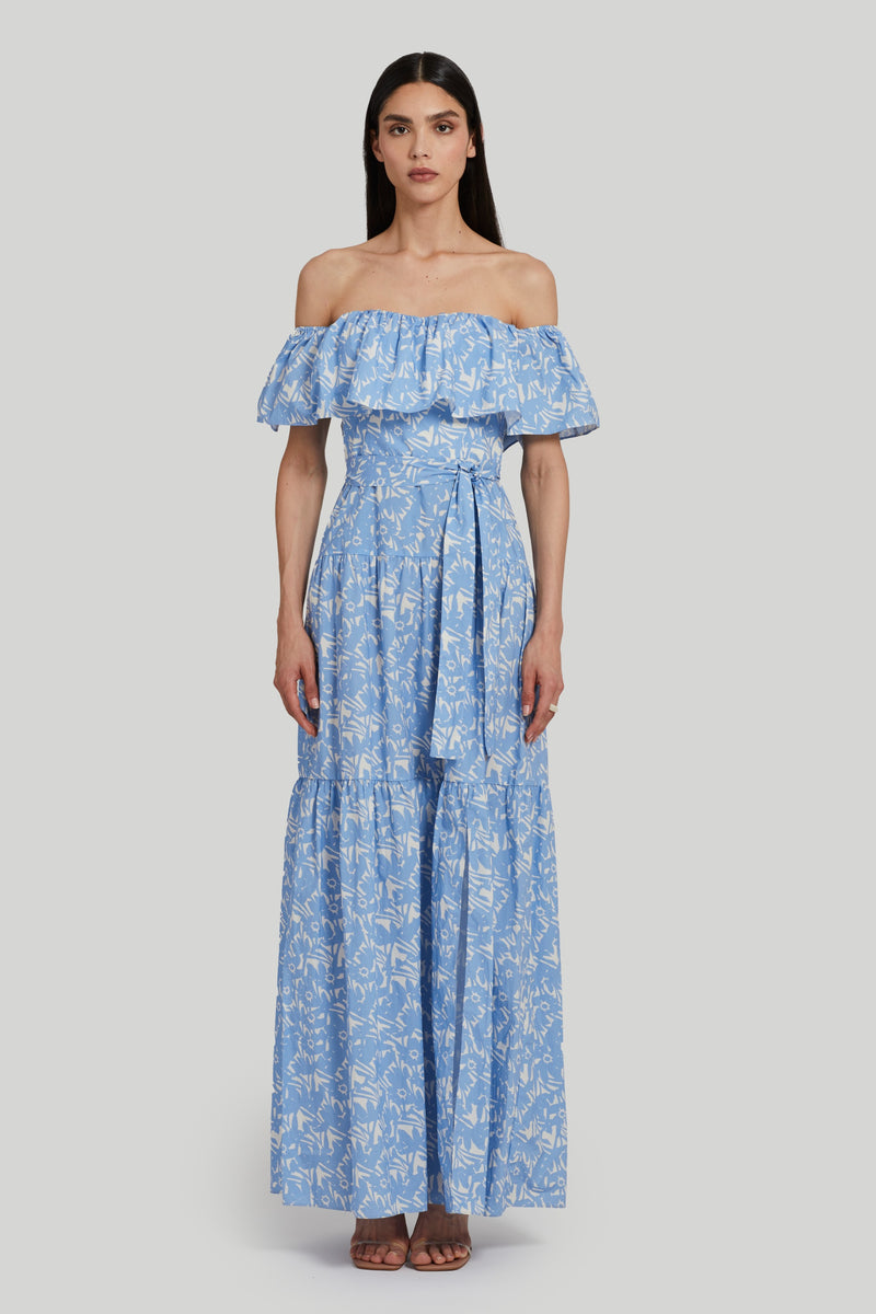 Amanda Uprichard Karalyn Maxi Dress in Bluestem Print