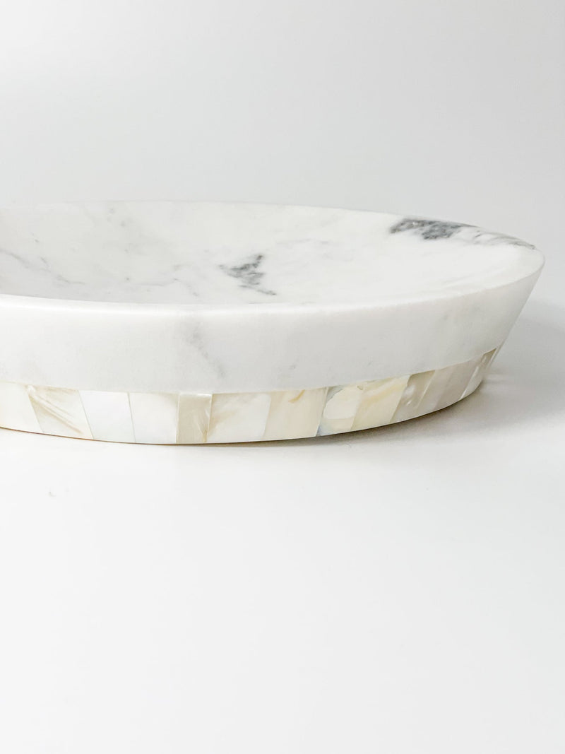 Anaya Home Medium Mother of Pearl and Marble Bowl